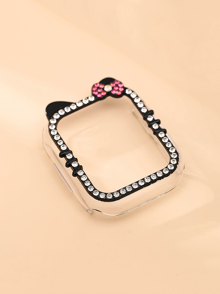 Diamond-encrusted Kitty PVC Protective Case
