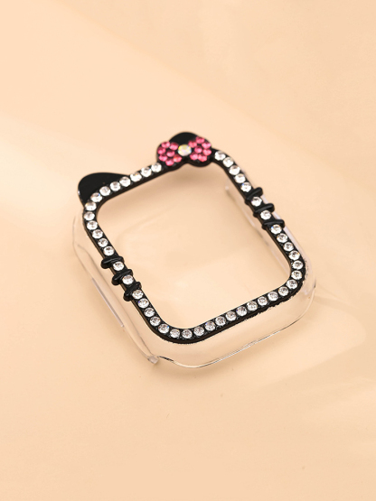 Diamond-encrusted Kitty PVC Protective Case