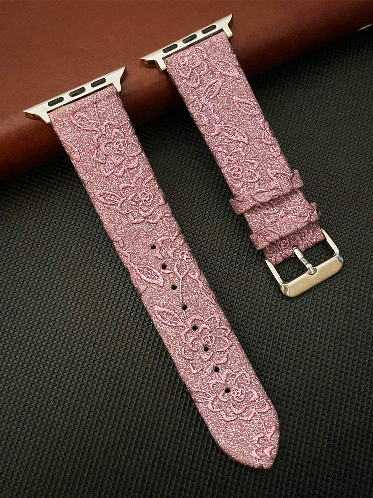 Flower Embroidery Leather Band