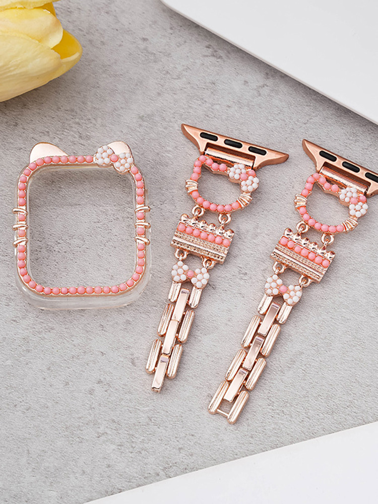 Mini Colored Beads Kitty Stainless Steel Band