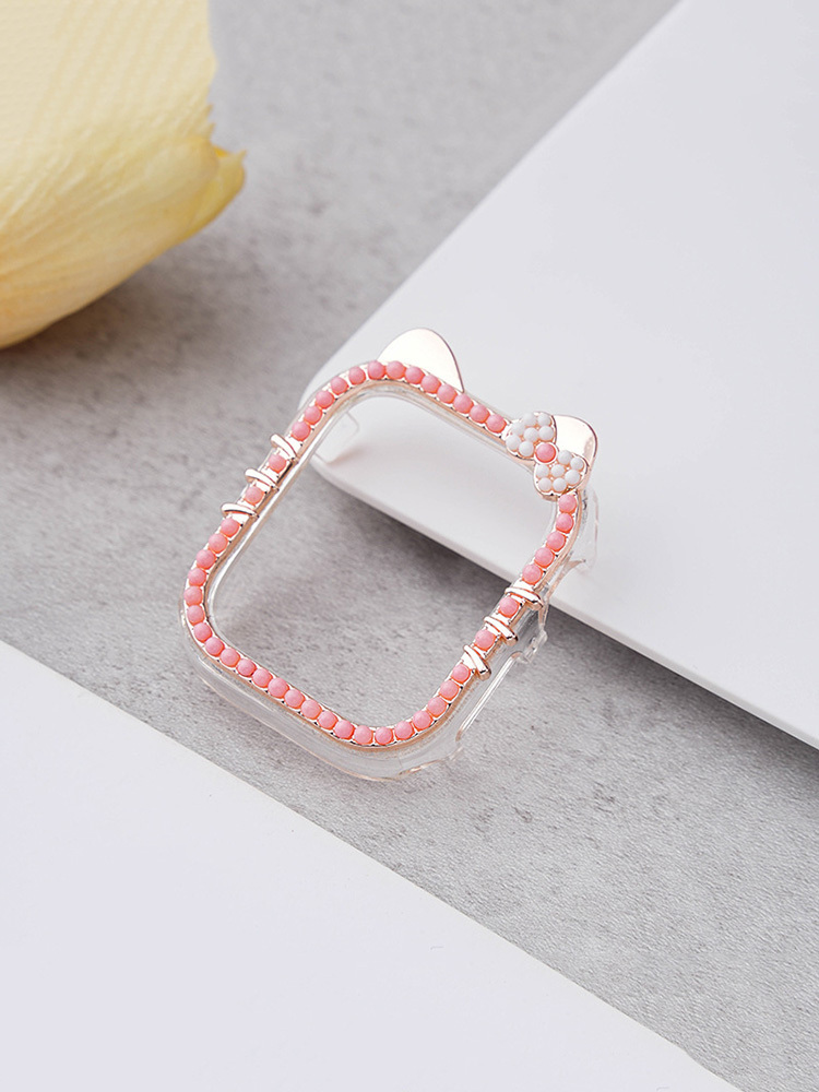 Mini Colored Beads Kitty PVC Protective Case