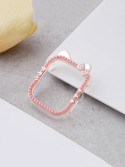 Mini Colored Beads Kitty PVC Protective Case