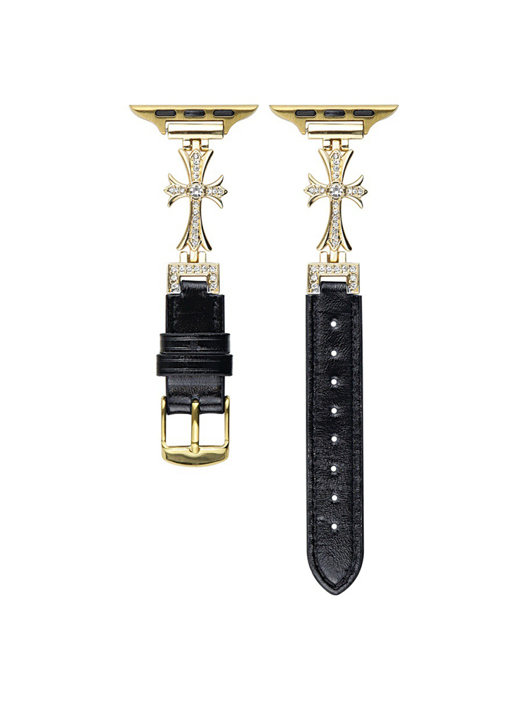 Chrome Heart Leather Band for Apple Watch