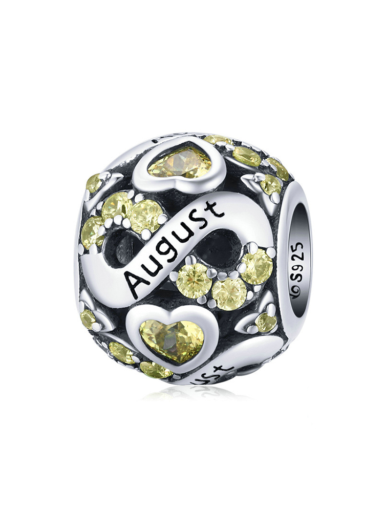Infinite Love Month Birthstone 925 Sterling Silver Beads - Tatanband