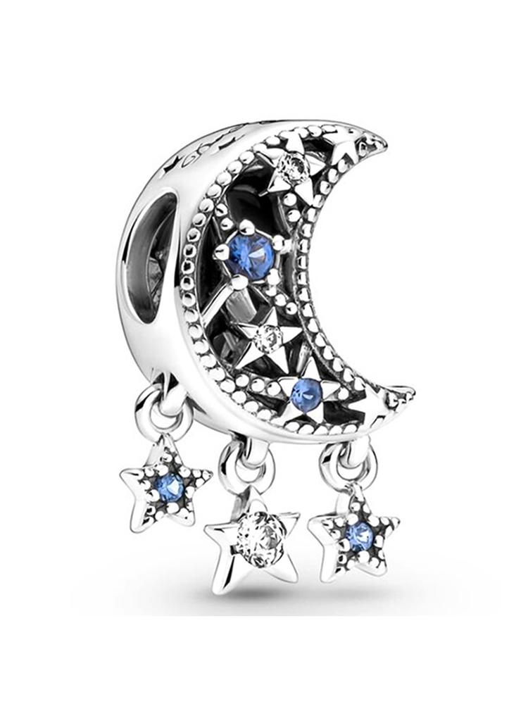 Blue Series C Style Alloy Beads