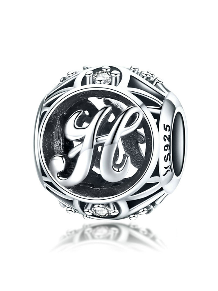 26 Letters 925 Sterling Silver Beads