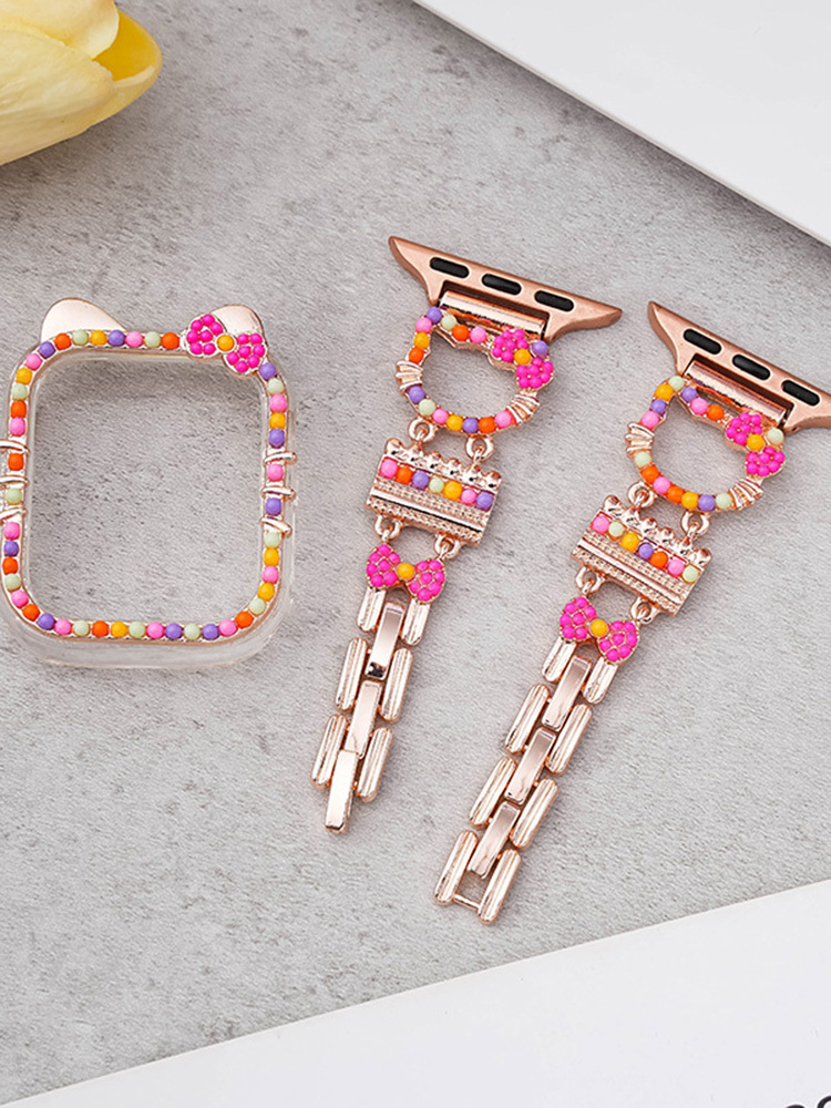 Mini Colored Beads Kitty Stainless Steel Band