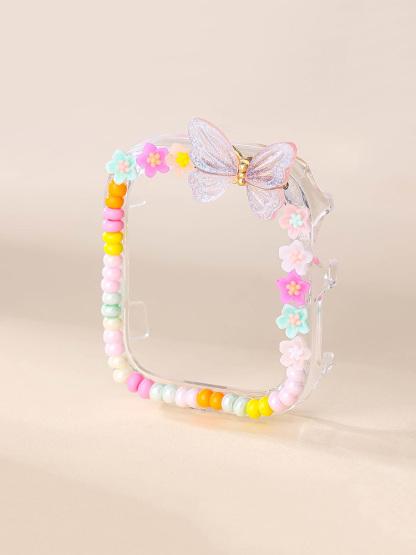 Colored Beads Butterfly Handmade PVC Protective Case