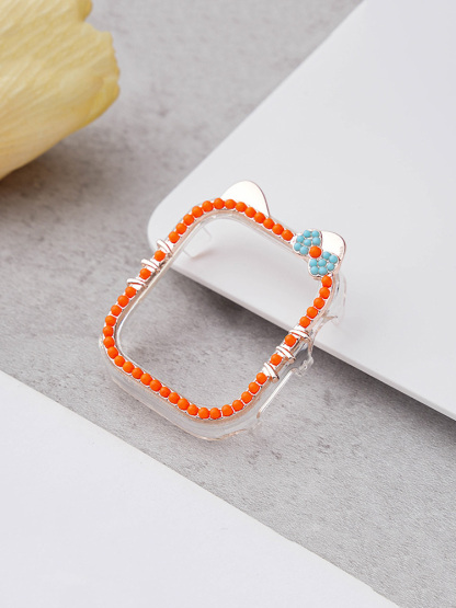 Mini Colored Beads Kitty PVC Protective Case