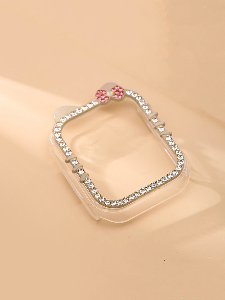 Diamond-encrusted Kitty PVC Protective Case