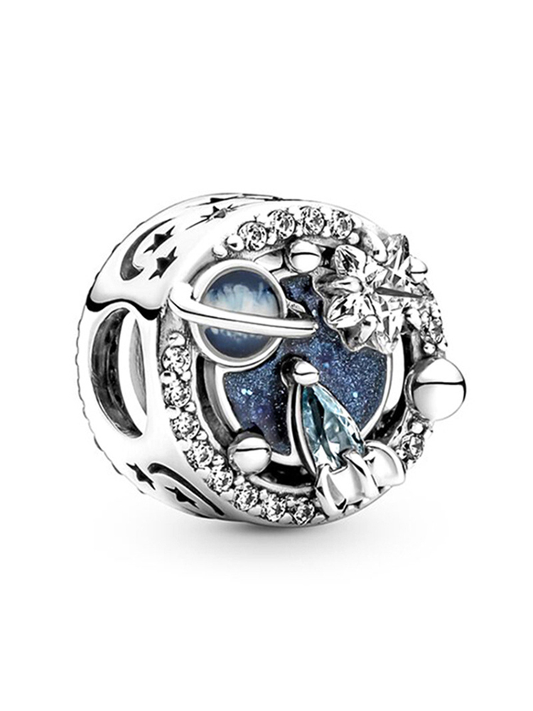 Blue Series C Style Alloy Beads