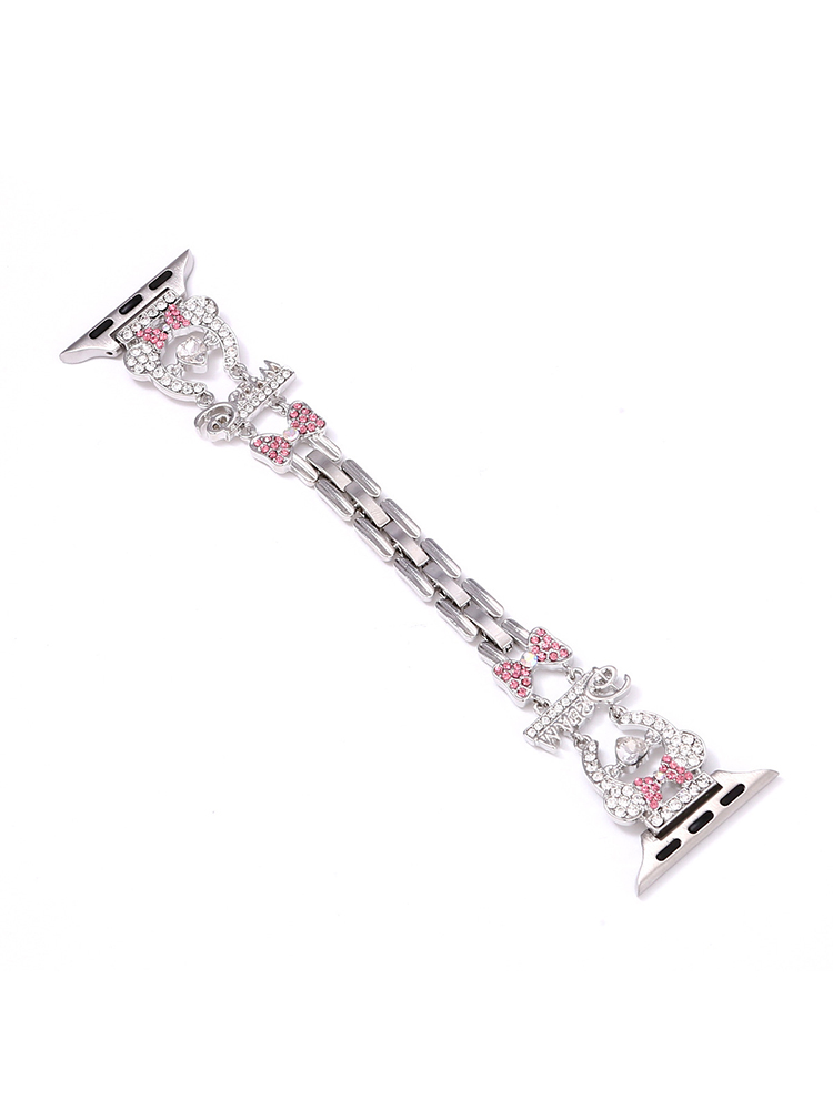 Diamond-encrusted Dream Minnie Stainless Steel Band