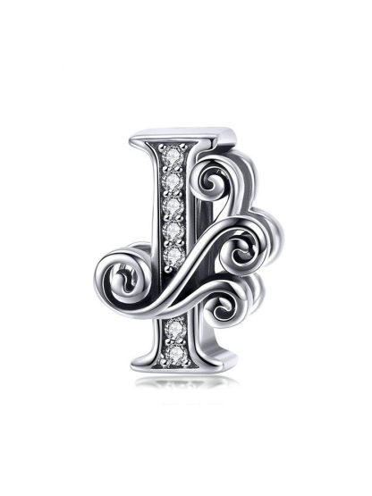 Monogram Letters 925 Sterling Silver Beads