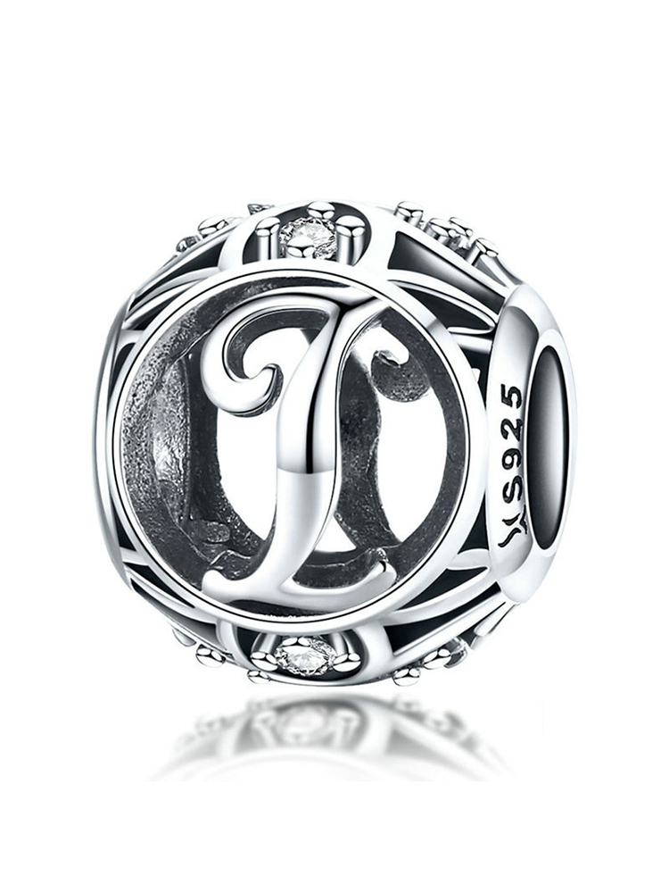 26 Letters 925 Sterling Silver Beads