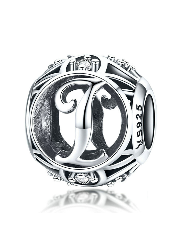26 Letters 925 Sterling Silver Beads