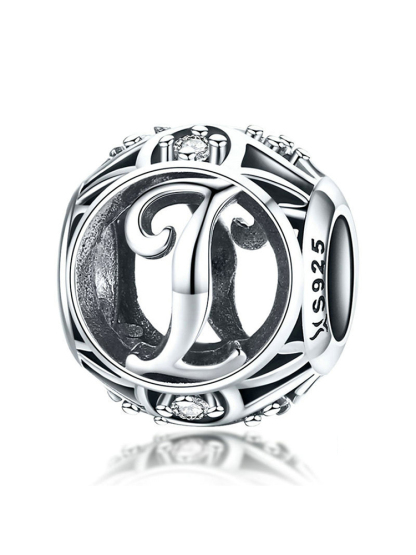 26 Letters 925 Sterling Silver Beads