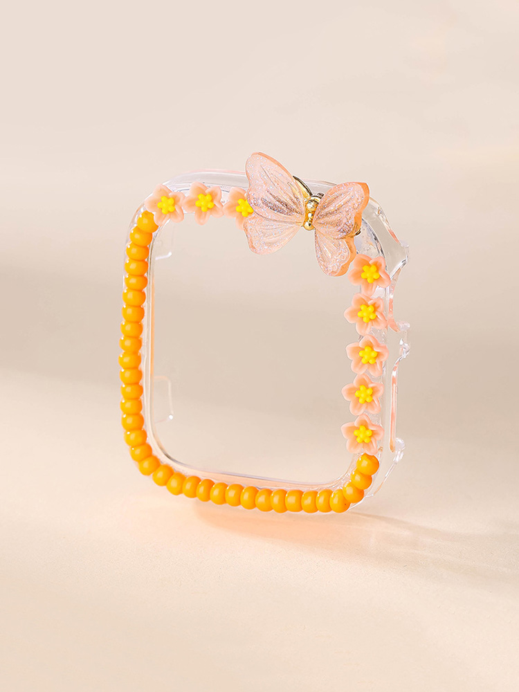 Colored Beads Butterfly Handmade PVC Protective Case