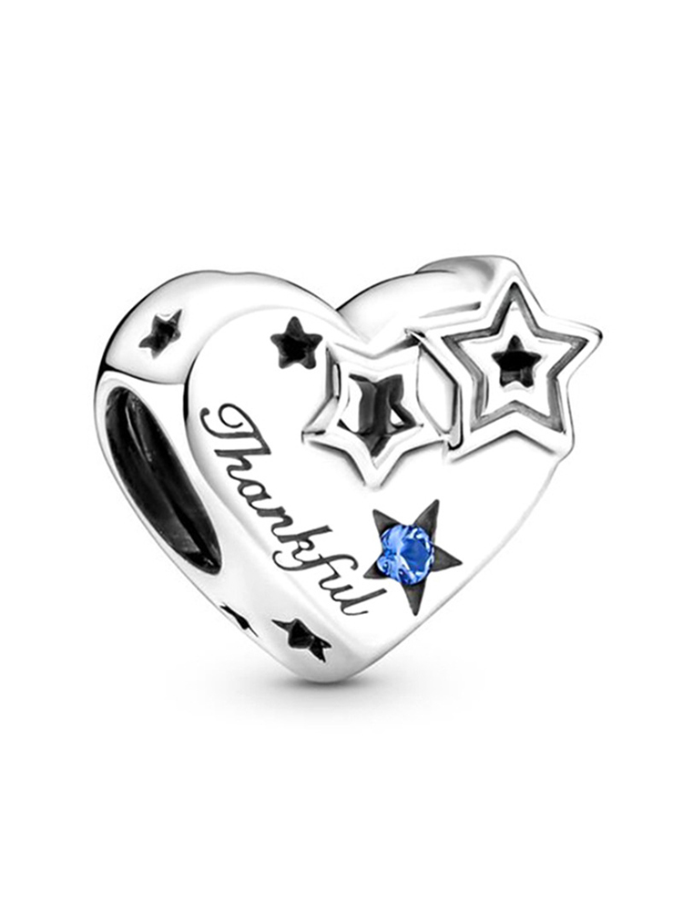 Blue Series C Style Alloy Beads