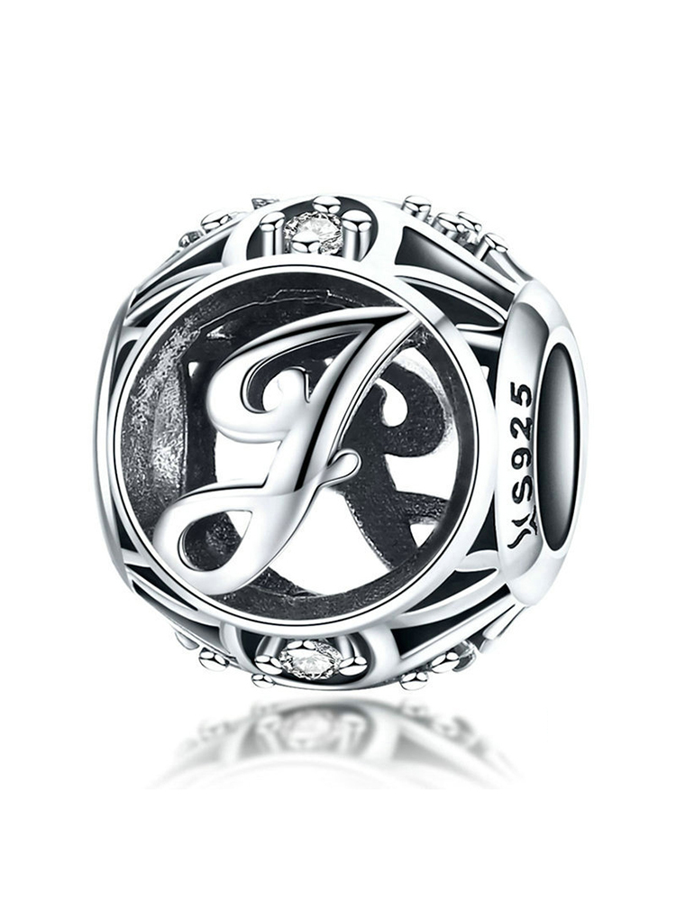 26 Letters 925 Sterling Silver Beads