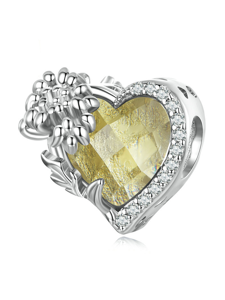 Birthday Flowers and Love Birthstones Birthstone 925 Sterling Silver B