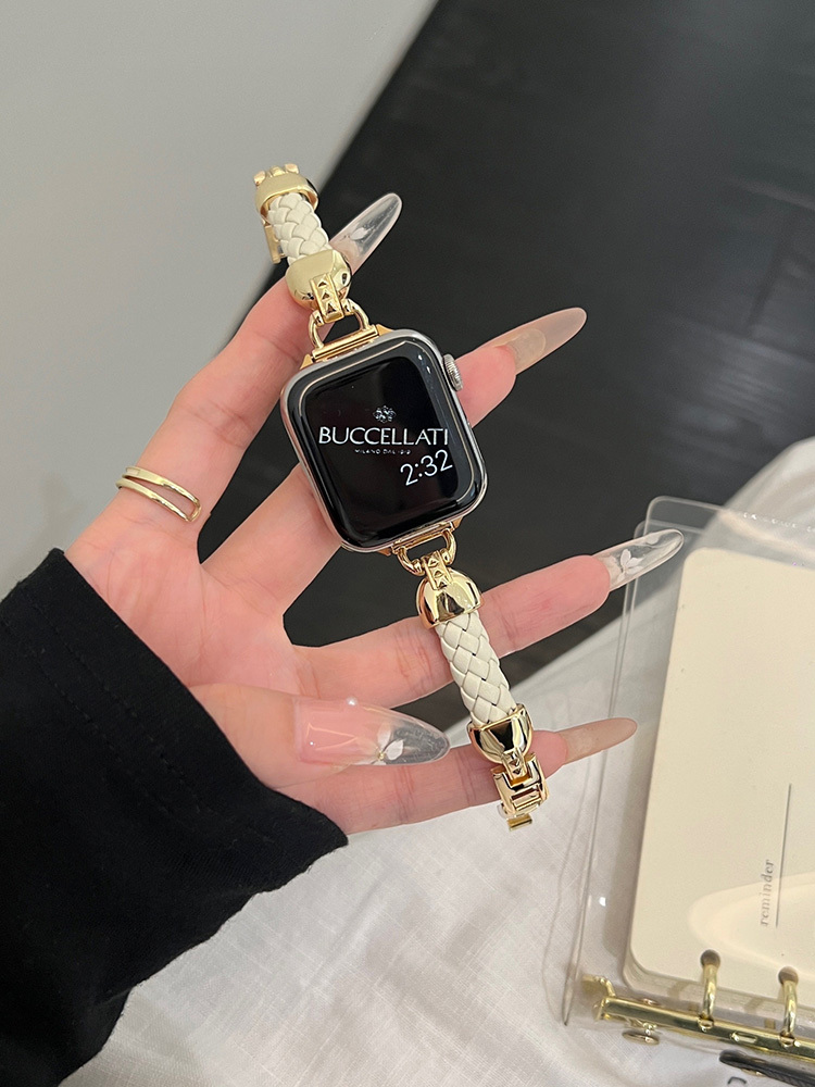 Braided Leather with Stainless Steel Band