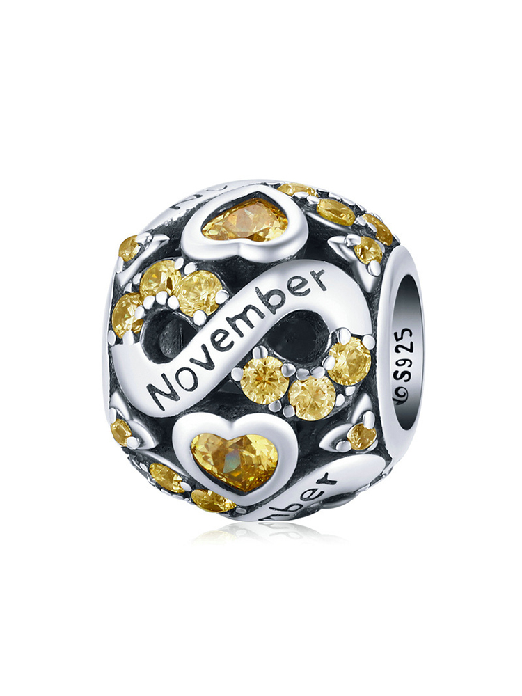 Infinite Love Month Birthstone 925 Sterling Silver Beads - Tatanband