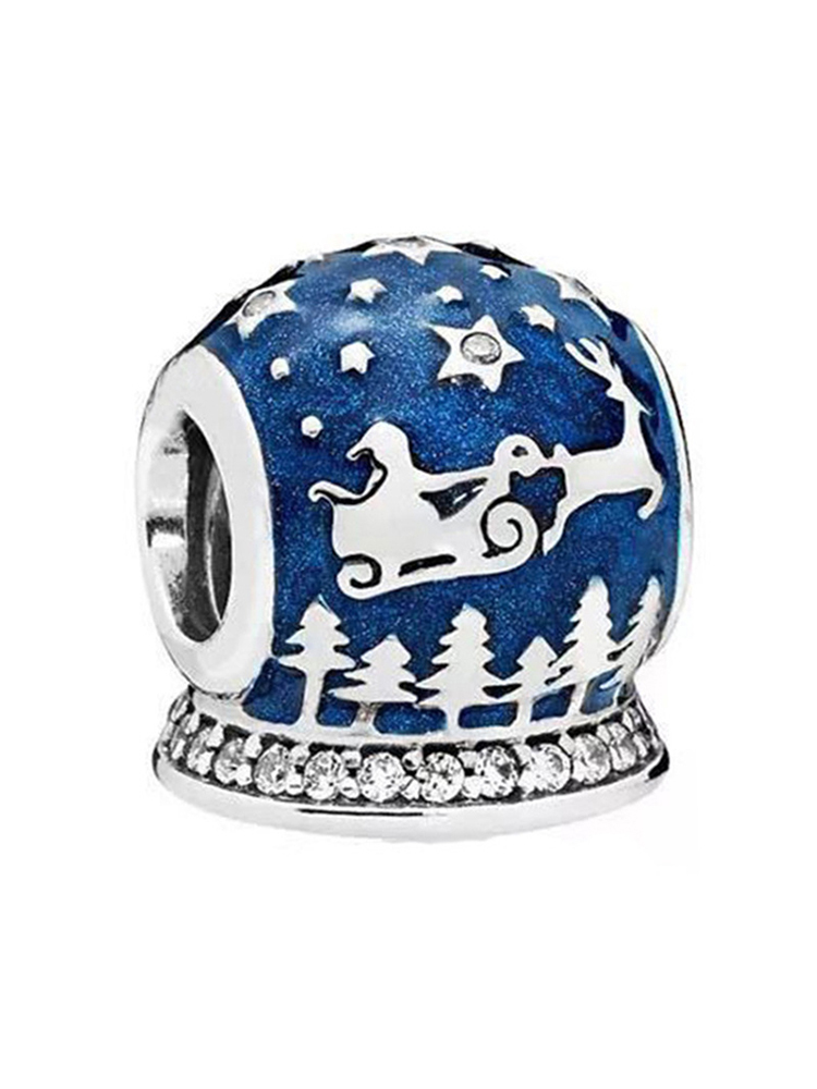 Blue Series C Style Alloy Beads