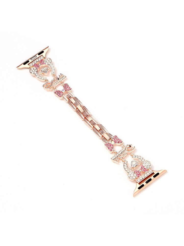 Diamond-encrusted Dream Minnie Stainless Steel Band