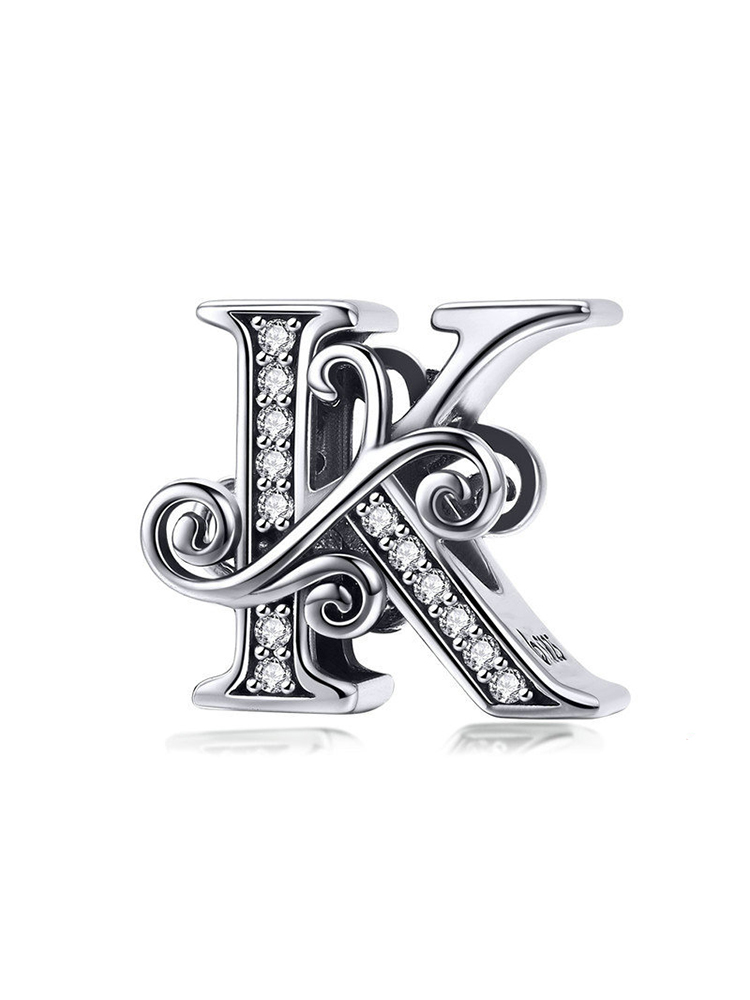 Monogram Letters 925 Sterling Silver Beads - Tatanband