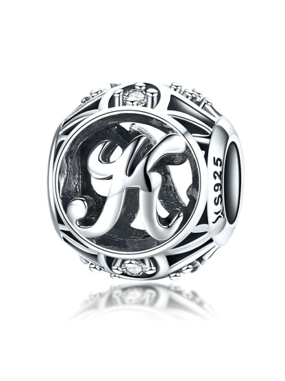 26 Letters 925 Sterling Silver Beads