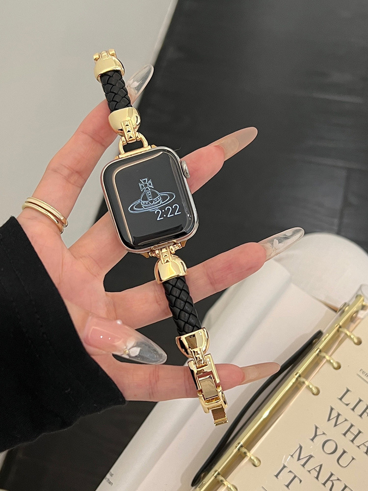 Braided Leather with Stainless Steel Band