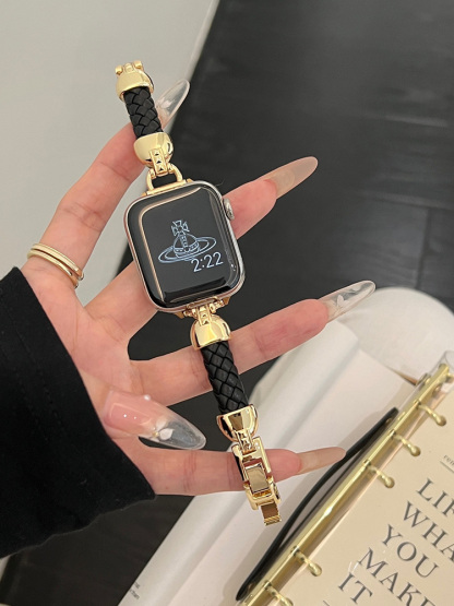 Braided Leather with Stainless Steel Band