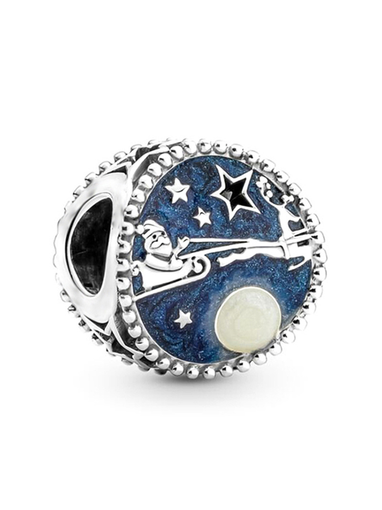 Blue Series C Style Alloy Beads