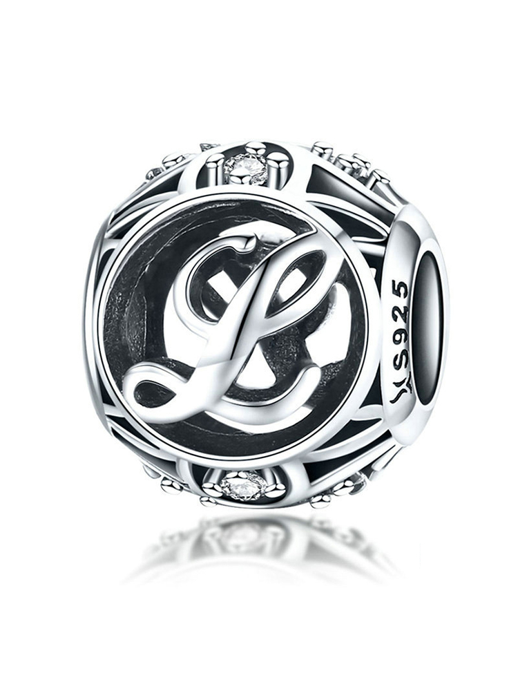 26 Letters 925 Sterling Silver Beads
