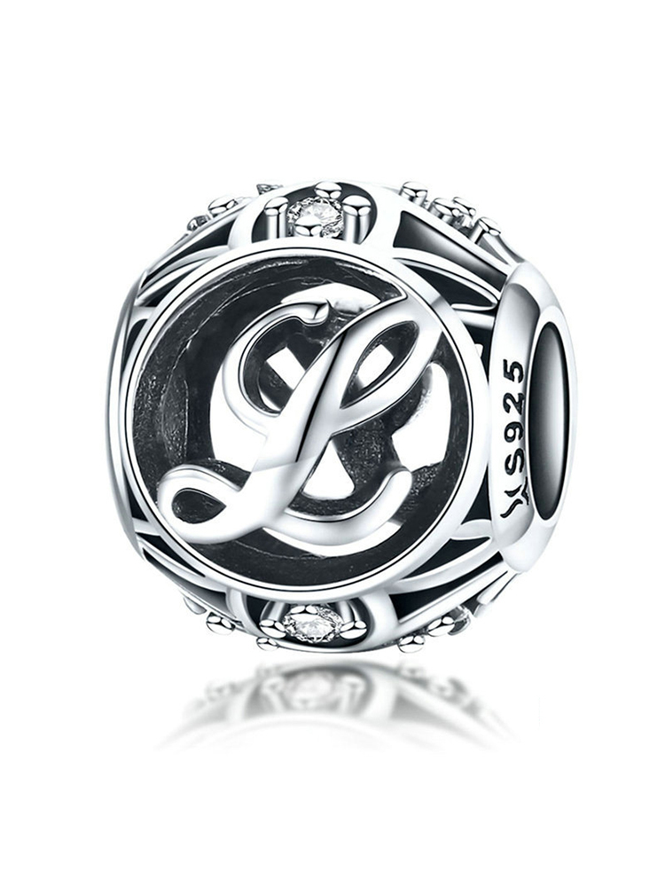 26 Letters 925 Sterling Silver Beads