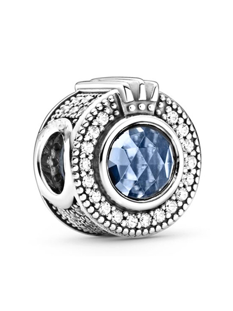 Blue Series C Style Alloy Beads