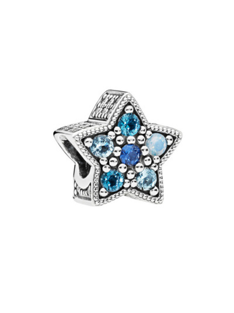 Blue Starry Sky Series Alloy Beads