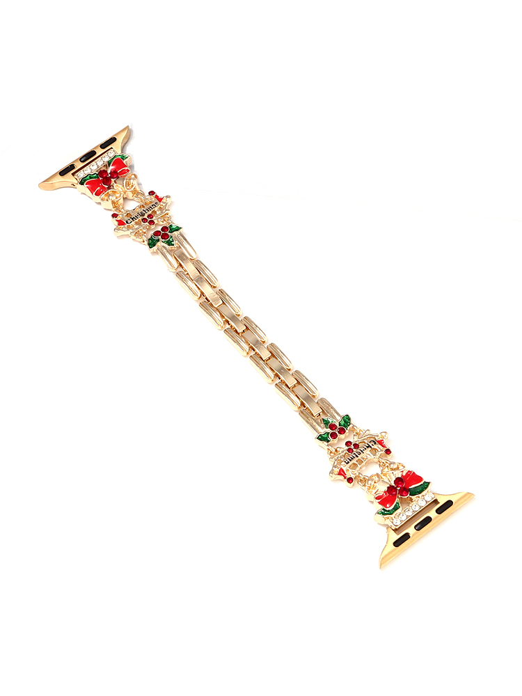 Diamond-encrusted Christmas Stainless Steel Apple Watch Band - Tatanband