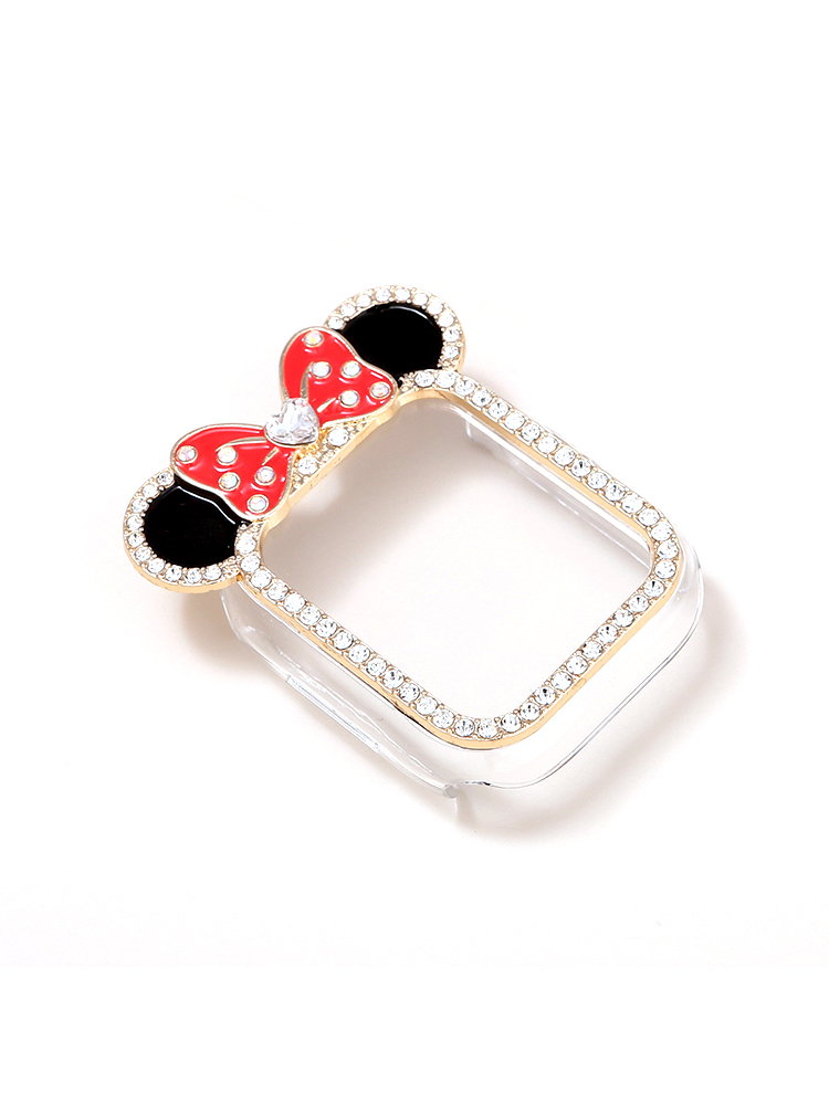 Diamond-encrusted Minnie PVC Protective Case