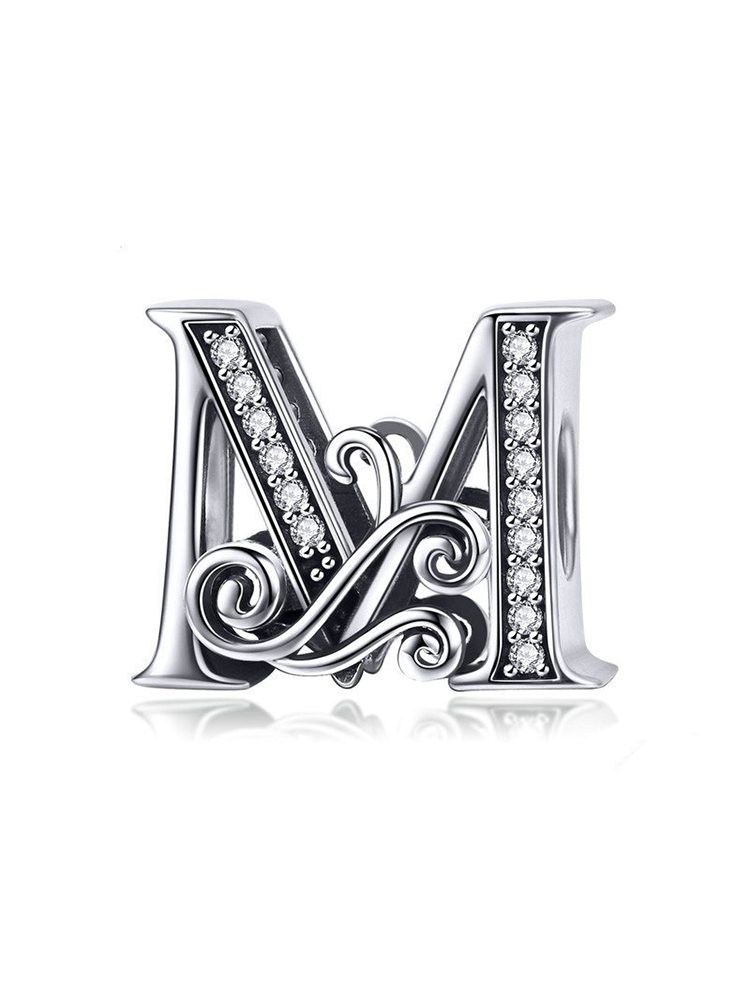 Monogram Letters 925 Sterling Silver Beads - Tatanband
