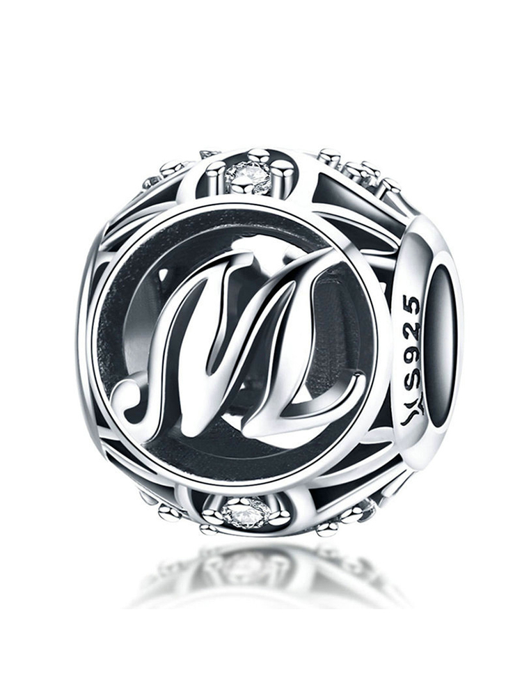 26 Letters 925 Sterling Silver Beads