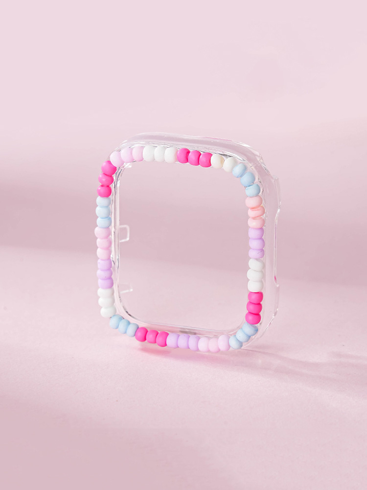 Mixed Color Beads Handmade PVC Protective Case