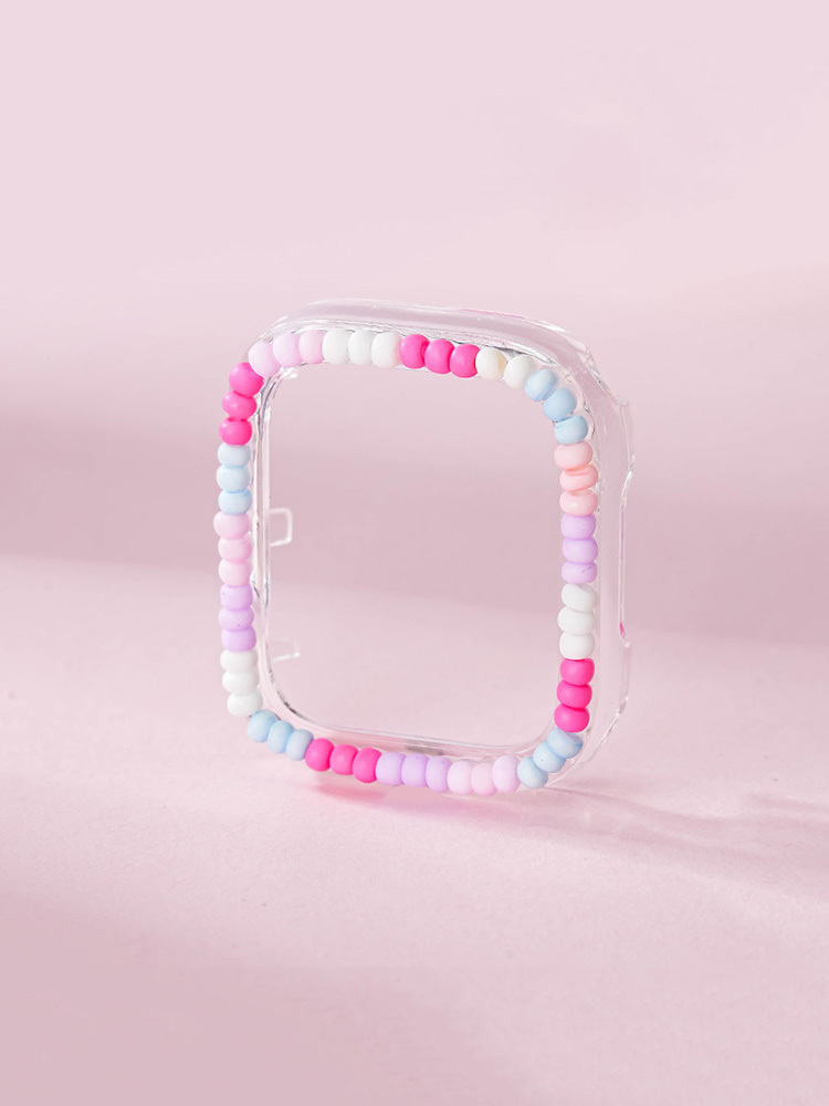 Mixed Color Beads Handmade PVC Protective Case