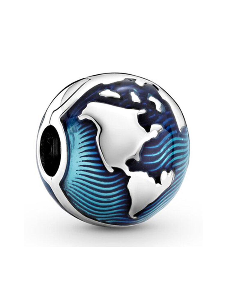 Blue Series C Style Alloy Beads