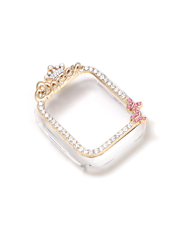 Diamond-encrusted Queen Crown PVC Protective Case