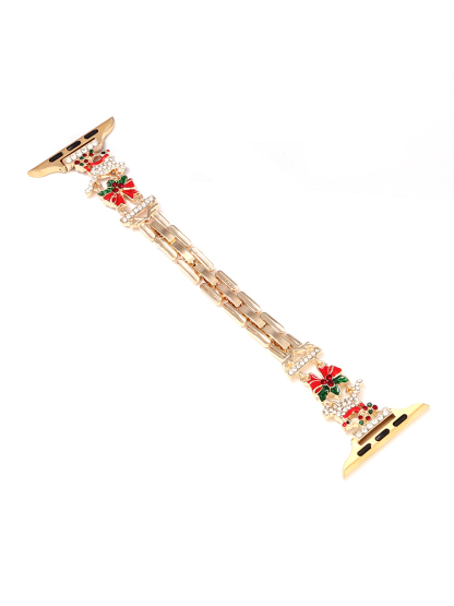 Diamond-encrusted Christmas Stainless Steel Band