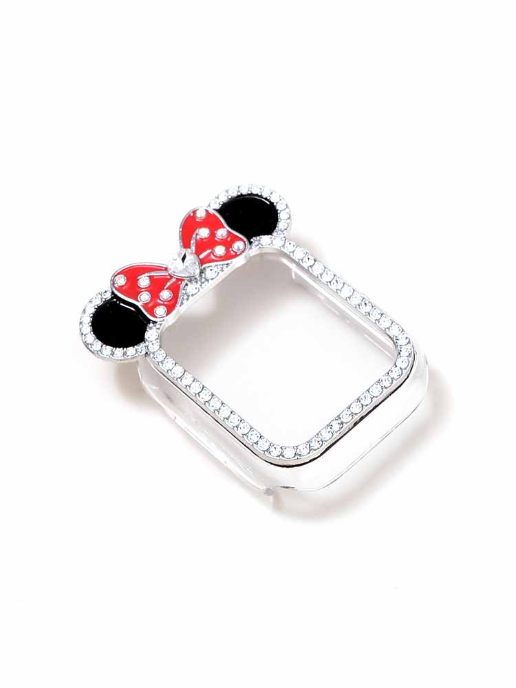 Diamond-encrusted Minnie PVC Protective Case