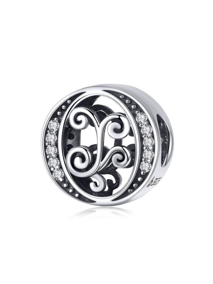 Monogram Letters 925 Sterling Silver Beads