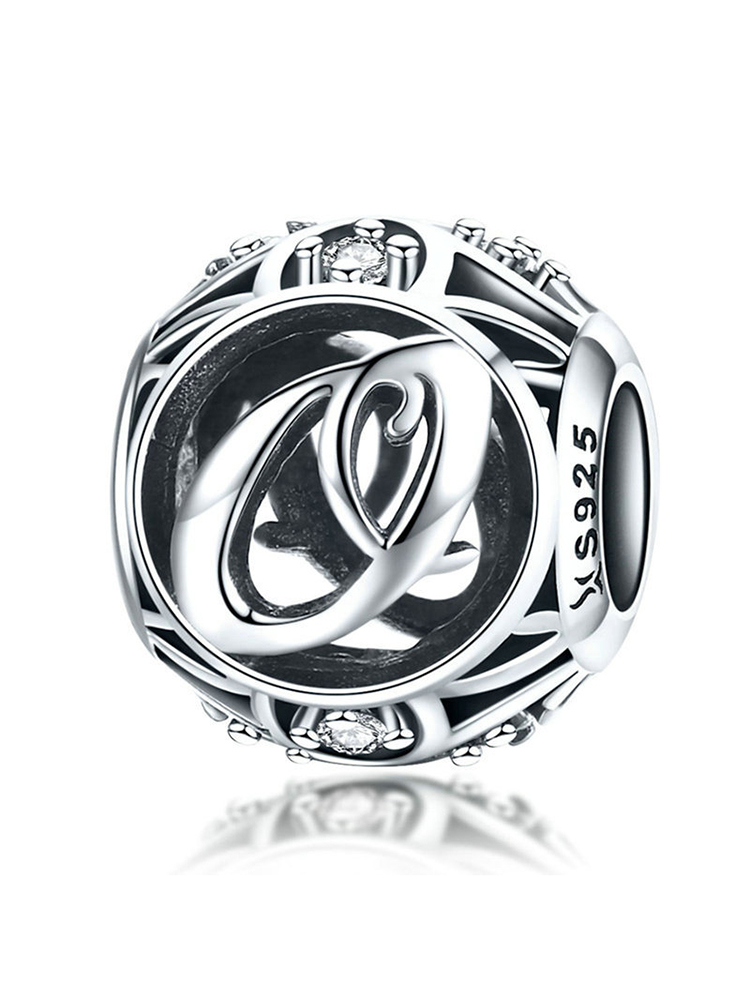 26 Letters 925 Sterling Silver Beads