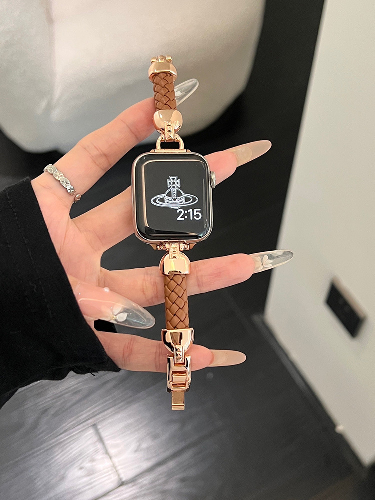 Braided Leather with Stainless Steel Band